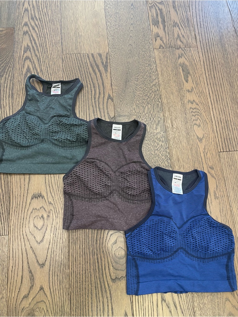 Gymshark Lot 3 Cropped Tanks S New!